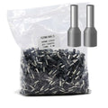 Fidioto Grey 1000pcs AWG12 Wire Ferrules Terminals Kit, Terminal Connector Wire Insulated Cord Pin Ends Terminals for Electric, Industrial, Chemical Industry, Power Control System, etc.