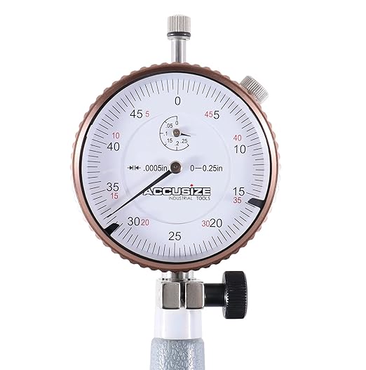 Accusize Industrial Tools 0.4-0.7'' by 0.0005'' Dial Bore Gage, Stem Length 4'', Ee20-5007