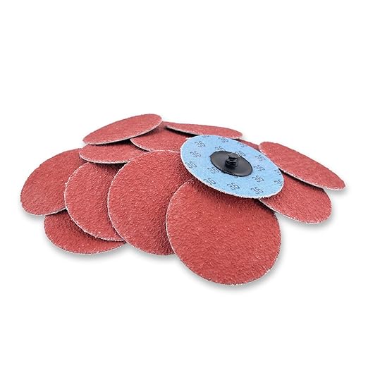 VSM 25-Pack - 3 inch 80 Grit (Medium) - Ceramic Plus Quick-Change Disc with Top-Size, Type R, Tear-Resistant Polyester Backing, Hand-Held Machine Compatible, Durable Abrasive Discs