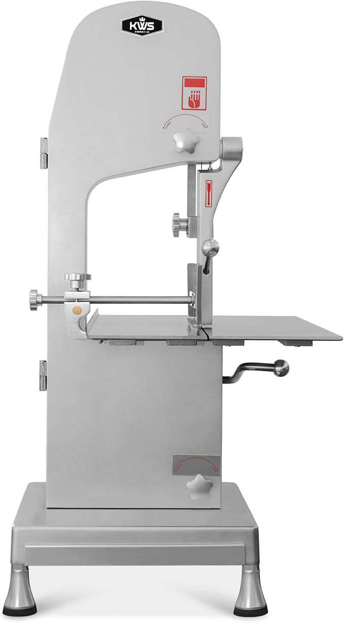 B-310S 2400W 3.3HP [ ETL & NSF Certified ] Countertop Electric Bone Band Saw – Commercial Meat Cutter, 7.9" Adjustable Cutting Thickness, 78.7" Stainless Steel Blade, Safety Shut-Off Emergency Stop