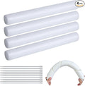 4 Pack Pipe Insulation Foam Tube, 15.74 Inch White Pool Noodles Foam Snake Pipe Wrap Protection Multi-Purpose Soft Foams Tubing for Winter Water Pipes and Outdoor Indoor Swimming Pool Handle