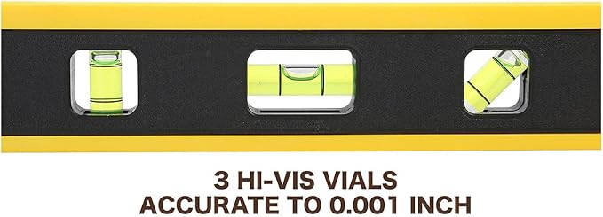 Mayes 10791 Torpedo Level 9", Compact Level Tool for Curved and Flat Surfaces, 3 High-Visibility Small Level Vials with V-Groove Edge, Leveling Tool Made in USA
