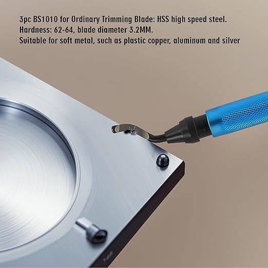 Deburring Tools,7pc,High Grade Swivel Blades,Metal Handle Deburr Tool for Metal, Resin, PVC Pipes, Copper, Plastic and 3D Printed,Hole Internal Chamfer Tool Removing Burr