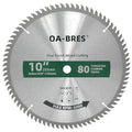 10-Inch Miter/Table Saw Blades, 80-Tooth ATB TCT Fine Finish Wood Cutting Circular Saw Blade with 5/8 Inch Arbor