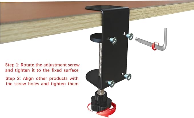 3 inch C-Clamp with Four Small Holes in the back, 4-Pack Adjustable Desk C Clamps for Range 0.35"~3.37", Versatile Clamp for Brake, Parts Assembly, Fastening, Welding, Woodwork, Metal Work