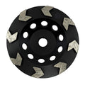 Benchmark Abrasives 4 Inch Grinder Wheels Arrow Type Diamond Cup Wheel with 5/8"-11 Arbor Hole for Masonry, Marble, Natural Stone, Concrete Grinding Wheel - Angle Grinder Attachments (4”)