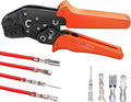 Twidec/Wire Crimping Pliers 0.25-1mm² Dupont Crimping Tool Ratcheting Wire 30-18AWG Crimping Tools Manual Crimp Fold Tool For 3.96mm, 2.54mm, 2.5mm Dupont JST XH Connectors SN-28B
