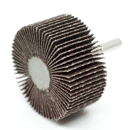Benchmark Abrasives Aluminum Oxide 2 Inch Flap Wheel - 1” Length 1/4" Shank Mounted Sander for Deburring, Sanding, Grinding, Paint Removal - Polishing Wheel for Drill & Grinder (10 Pack) - 40 Grit