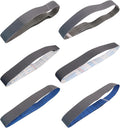 Taokyid 18 Pack 2 x 42 Inch Silicon Carbide Sanding Belts, 3 Each of 120 240 400 600 800 1000 Grits 2x42 Sander Belt For Knife Sharpening and Metalworking,2x42 Inch Sanding Belts