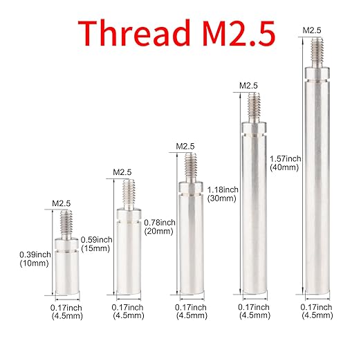 Dial Digital Indicator Extension Stem Rod 4.5mm Diameter M2.5 Thread, 10mm (0.39") to 105mm (4.13") Adjustable Length,Compatible with Dial Test Indicators/Gauges