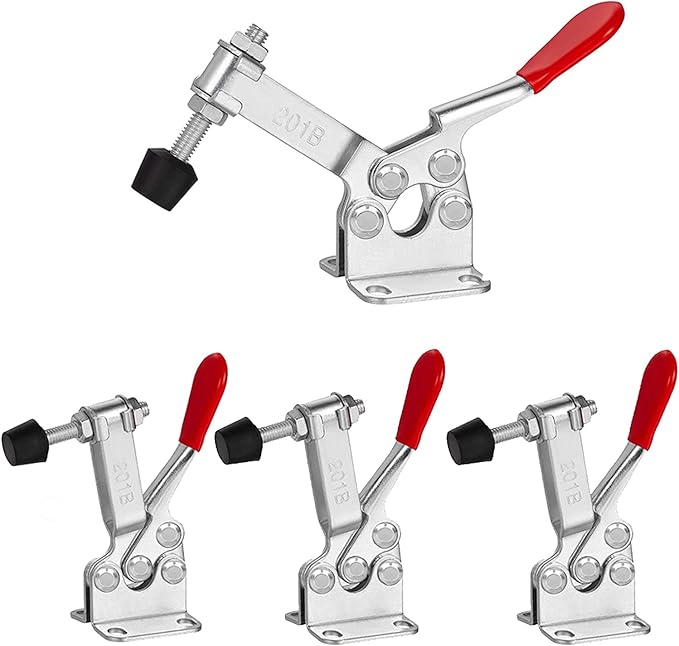 Accessbuy Toggle Clamp Hold Down Clamp 220Lbs Holding Capacity Antislip Horizontal Quick Release Toggle Clamp 4 Pack