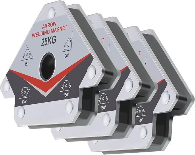 GUTIMORE 55LB Welding Magnet 3pcs,Magnetic Arrow Holder and Clamps, 45 90 135 Degree Angle Holding Magnet, Holding Power Welding Accessories