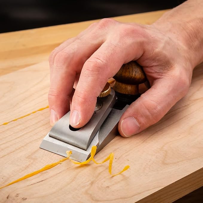 Rockler Bench Dog Small Chisel Plane - Durable Flush Plane w/Hardened Blade & Open Front - Precise Woodworking Tools for Trimming & Shaving - Perfect Craft Tools Kit w/Case