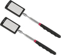 Inspection mirror telescoping with light Mirror practical addition to car repair, and anyone's toolbox Inspection Tool for Checking Vehicle, and Other Small Parts Extended (Inspection mirror-2PCS)