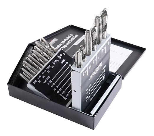 Accusize Industrial Tools U.N.C. 18 Pc H.S.S. Tap and Drill Set, 5 Sets, 0001-0040x5