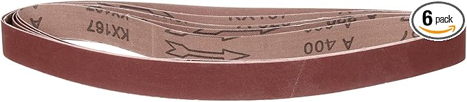 2 x 42 Inch Sanding Belt, 6 Pcs 400 Grit Knife Sharpener Belts Work Sharpening for Belt Sander Knife Carving Tool Metal Working