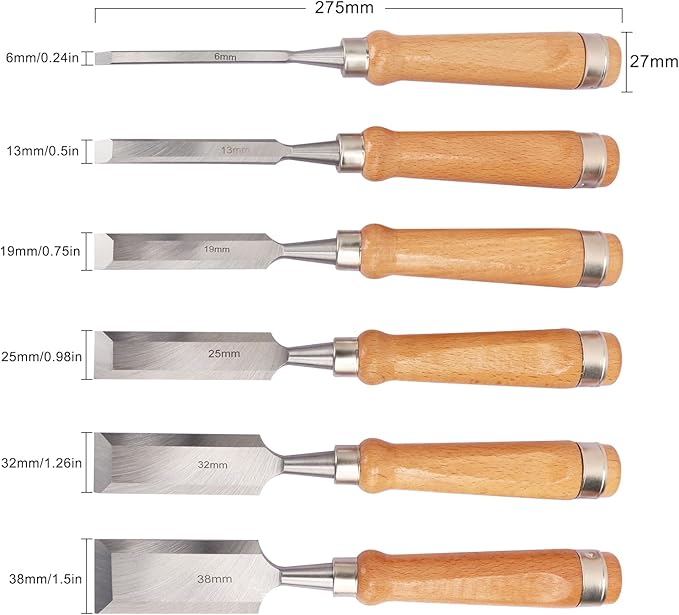 6-Piece Wood Chisel Tool Set Premium Carving Tools An Indispensable Addition to Your Woodworking Kit
