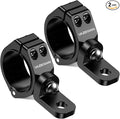 2PCS Solid UTV Whip Light Mount, Aluminium Alloy Thickened UTV Flag Mount, Heavy Duty Light Bar Mounting Bracket 360° Rotation Adjustable Roll Bar Clamp for 1.5"/1.75"/1.85"/2"/2.1" Roll Cage