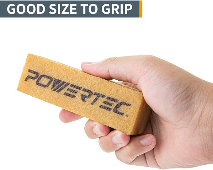 POWERTEC 71424V Abrasive Cleaning Stick for Sanding Belts & Discs 4-1/2" 2PK | Natural Rubber Eraser - Woodworking Shop Tools for Sanding Perfection
