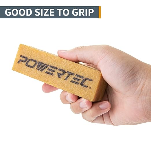 POWERTEC 71424-P2 Abrasive Cleaning Stick for Sanding Belts & Discs 4-1/2" 4PK | Natural Rubber Eraser - Woodworking Shop Tools for Sanding Perfection