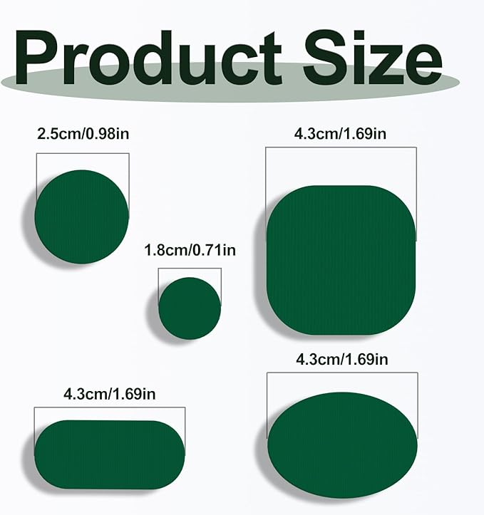 45PCS Nylon Repair Patch Self-Adhesive Pre-Cut Fabric Patch Down Jacket Repair Patches for Puffer Jackets Tenacious Tape Polyester Waterproof Lightweight Tent Repair Patch for Clothes Bag(Green)