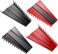 ALOANES 52-Slot Magnetic Metal Wrench Organizer, Fit SAE & Metric Wrench Storage, Tool Organizer for Tool Box and Drawer, 4 Pack(Red&Black)