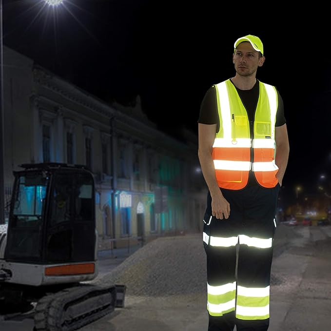 A-SAFETY hi vis Safety Vests, Yellow
