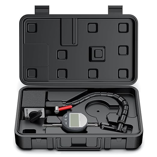HDLNKAK Dial Indicator Magnetic Base, Digital Dial Indicator Tools Set for Alignment, Precise Measurement Tool with Flex Arm Base and Indicator Combo