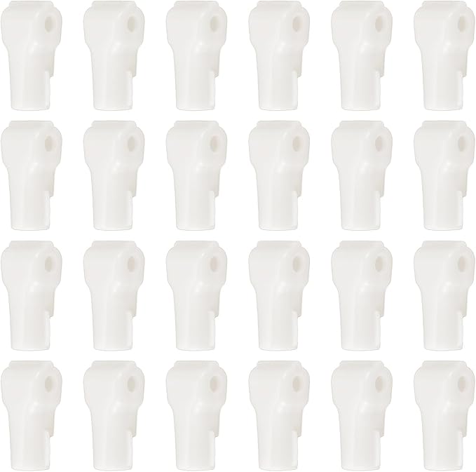 PATIKIL 6 mm Stop Peg Lock, 25 Pcs Pegboard Hooks Anti Sweep Theft Hook Locks Plastic Pegs for Mobile Accessories Shop Clothes Retail Security Display, White