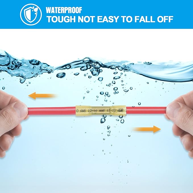 ZhiYo Heat Shrink Butt Connectors - Electrical Wire Connectors Kit - Insulated Waterproof Marine Automotive Wire Crimp Terminals - AWG 22 – 10 3 Sizes Butt Splice (50PCS)