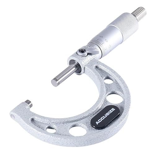 Accusize Industrial Tools 25-50mm by 0.01mm Ultra-Precision Outside Micrometer, EG00-0050