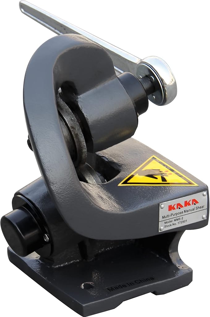 KAKA INDUSTRIAL MMS-2 Multiple Purpose Benchtop Throatless Sheet Metal Shear,14 Gauge Mild Steel Metal Cutter