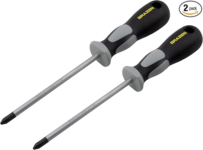 BRAZEN Phillips PH#2 Screwdriver Two Pack