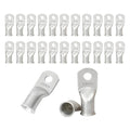 25Pcs 4/0 AWG 5/16"(M8) Stud Tinned Copper Ring Terminals Battery Cable Ends Wire Lugs 4/0 Gauge Battery Cable Lugs Heavy Duty Cable Lugs Bare Copper Eyelets Tubular Ring Terminal Connectors