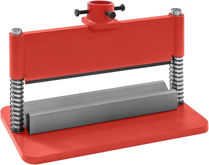 12" Press Brake Attachment for 12&20 Ton Hydraulic Press, 3/16" Bending Thickness Press Brake Attachment, Heavy-Duty Metal Bending Accessories for Metal Sheet Bending Forming Shapes (Red)