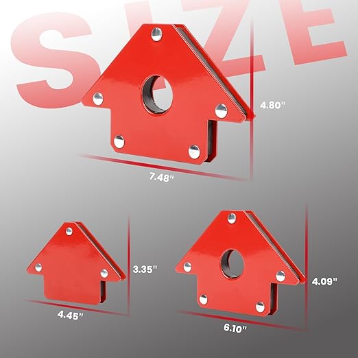 25LBS Welding Magnets Pack of 4 Welding Magnetic Holder Heavy Duty Magnetic Tools and Accessories for 45, 90, and 135 Degree Angles Super Strong Welding Magnets and Clamps