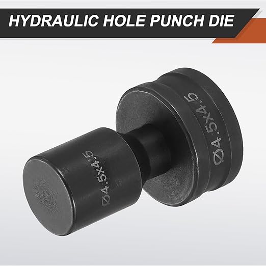 HARFINGTON Hydraulic Hole Punch Die 4.5x4.5mm Square Hole 40Cr Steel Electric Punching Kit for CH70 Electric Punching Machine, Black