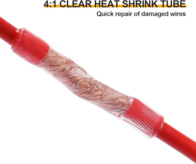 Heat Shrink Tubing 4:1 Dual Wall Adhesive Liner Wires Cable Wraps Connection Protection (Clear, 5/8"-18ft)