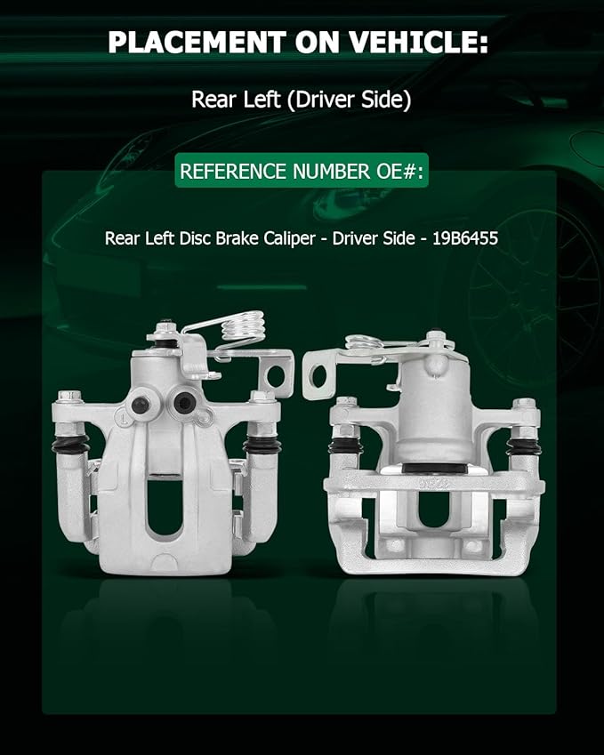 SCITOO 19B6455 Rear Left Disc Brake Caliper Assembly w/Bracket For Hyundai For Elantra 2011-2016,For Hyundai For Elantra Coupe 2013-2014