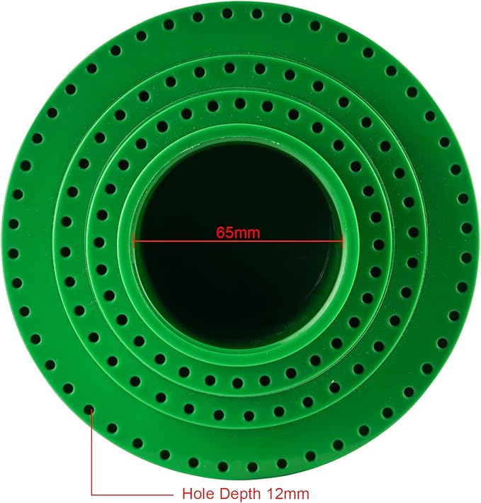 DZQ Rotating Bur Holder 116 Holes,Rotary Tool Holder 1/8"Diameter,Mandrel Drill Holder 360 Degree Rotating,for Drill Home and Garage Tool Accessories(Green)