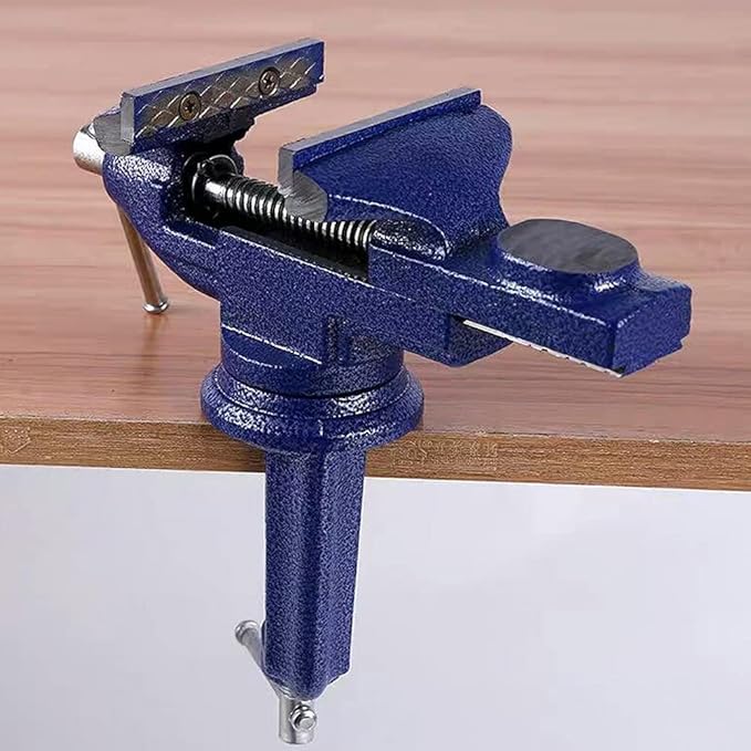 Mini Table Clamp Small Bench Vice New upgraded cast iron manufacturing Jewelers Hobby Clamps Craft Repair Tool Portable Work Bench Vise (mini) (3 INCH)