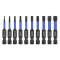 HPHOPE Impact Hex Head Allen Wrench Drill Bit Set 10 Pcs - Metric, S2 Steel Hex Bits Set, 1/4” Hex Shank with Magnetism, 50mm Long with Storage Box.