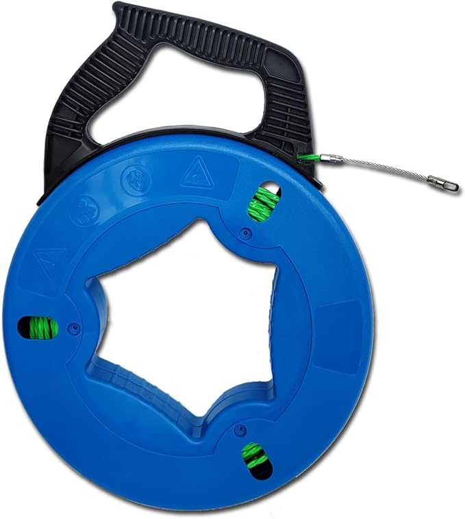 82FT Professional Flexible Wire Rodding Guide Kit for Electrical Wiring Installation with Storage Case【25M*4.5mm】