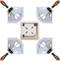 4PCS 90° Right Angle Corner Clamps – Heavy Duty Aluminum Alloy Adjustable Woodworking Clamps with 2.75" Jaw Opening for Welding, Cabinets, Picture Frames, Furniture Assembly, DIY Projects