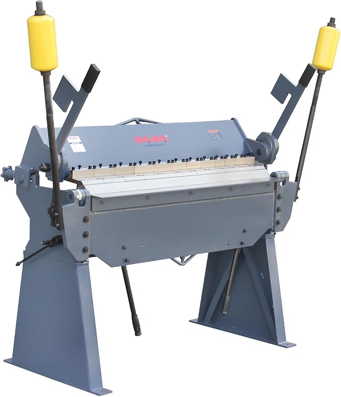 KAKA INDUSTRIAL Box and Pan Brake, 49-Inch Sheet Metal Brake, Industrial-Grade Sheet Metal Bender Machine,12-Gauge Mild Steel Capacity Pan and Box Brake, 0-135 Degree Adjustable W-4812
