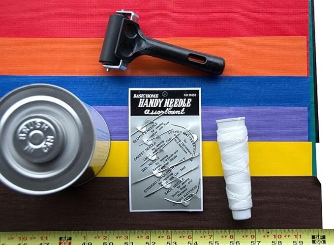 Moose Vinyl Deluxe Repair Kit Includes 32oz Sx Glue, Assorted Patches, Needles, Thread, Roller (Solid)