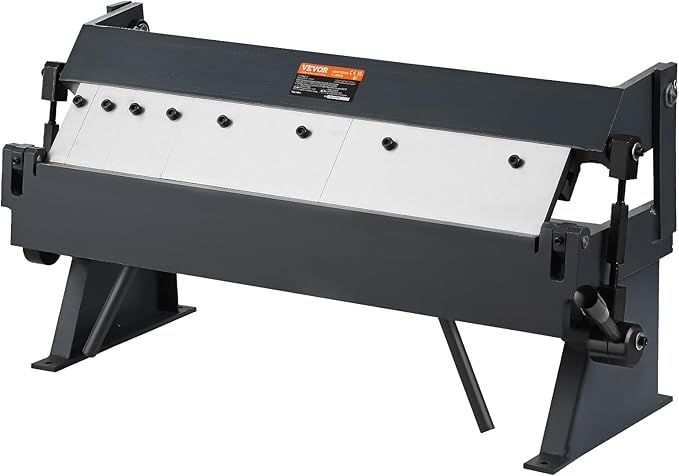 VEVOR Box and Pan Brake, 24in, Portable Metal Bender with 0-135° Bending Angle, Capable of Handling 20 Gauge Low Carbon Steel & 14 Gauge Aluminum, with 5 Adjustable Fingers for Sheet Metal Bending