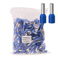 500pcs AWG 6/16.0mm² Wire Ferrules Terminals, AWG6 Terminal Connector Wire Insulated Cord Pin Ends Terminals for Electric, Industrial, Chemical Industry, etc. Blue