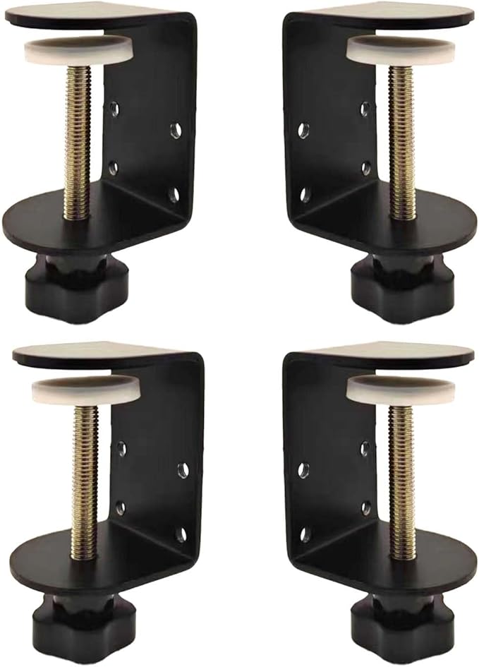 Small C Clamps 2 Inch with 4 Small Holes in the Back, 4-Pack Adjustable Desk C-Clamp for Range 0.39"~2", Versatile Clamp for Brake, Parts Assembly, Fastening, Welding, Woodwork, Metal Work