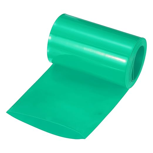 MECCANIXITY Battery Wrap PVC Heat Shrink Tubing 50mm Dia 80mm Flat 10 Feet(3meters) Green Good Insulation for Battery Pack